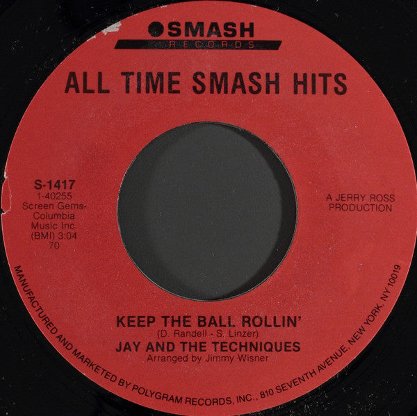 Jay & The Techniques : Apples, Peaches, Pumpkin Pie / Keep The Ball Rollin' (7", RE)