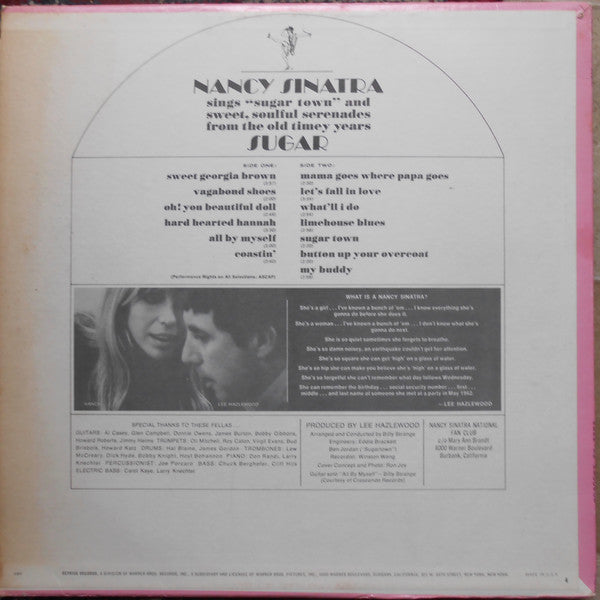 Nancy Sinatra : Sugar (LP, Album, Mono)