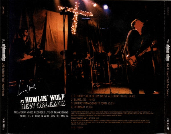 The Afghan Whigs : Live At Howlin' Wolf, New Orleans (CD, EP, Promo)