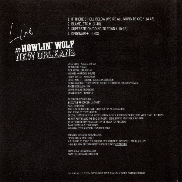 The Afghan Whigs : Live At Howlin' Wolf, New Orleans (CD, EP, Promo)
