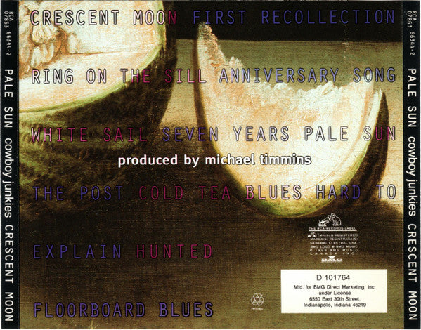 Cowboy Junkies : Pale Sun, Crescent Moon (CD, Album, Club)