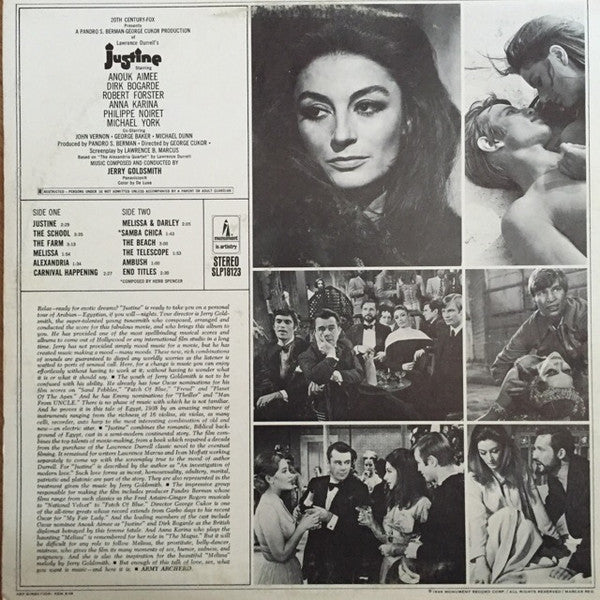 Jerry Goldsmith : Justine (LP, Album, Promo)