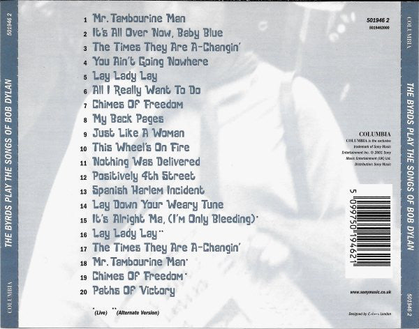 The Byrds : The Byrds Play The Songs Of Bob Dylan (CD, Comp, RE)