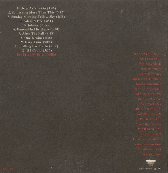 October Project : Falling Farther In (CD, Album, Promo, Car)