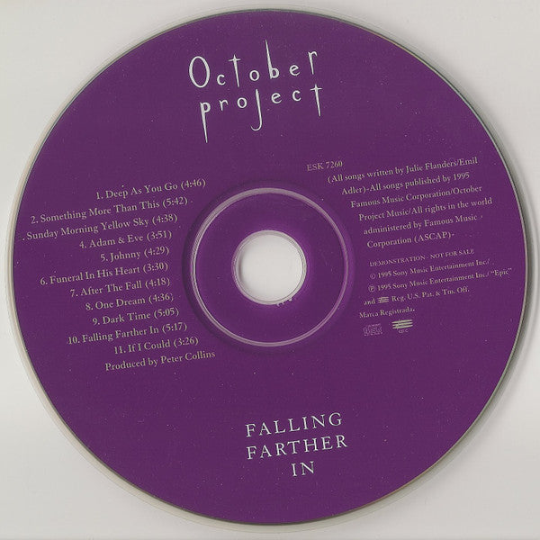 October Project : Falling Farther In (CD, Album, Promo, Car)