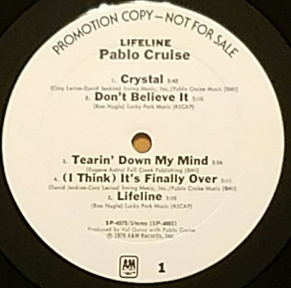 Pablo Cruise : Lifeline (LP, Album, Promo)