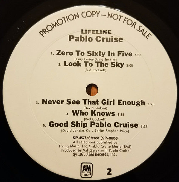 Pablo Cruise : Lifeline (LP, Album, Promo)