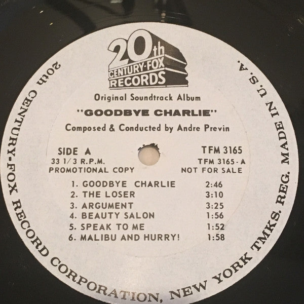 André Previn : Goodbye Charlie (Original Soundtrack Album) (LP, Album, Mono, Promo)