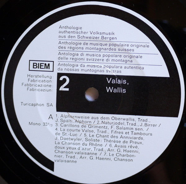 Various : Valais = Wallis (10", Mono)