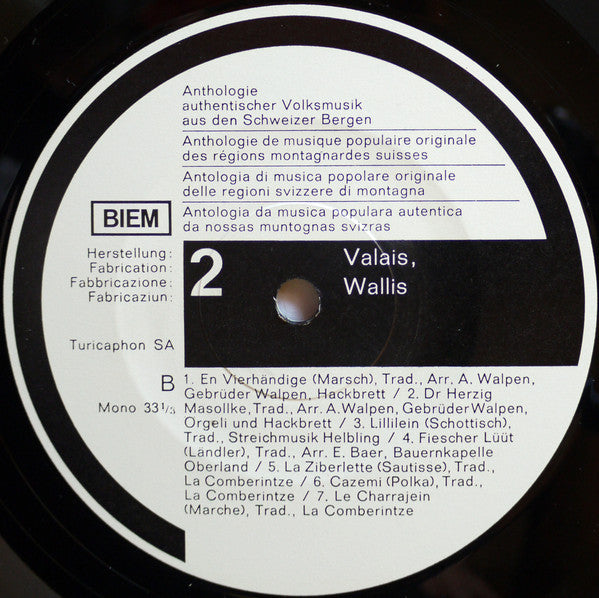 Various : Valais = Wallis (10", Mono)