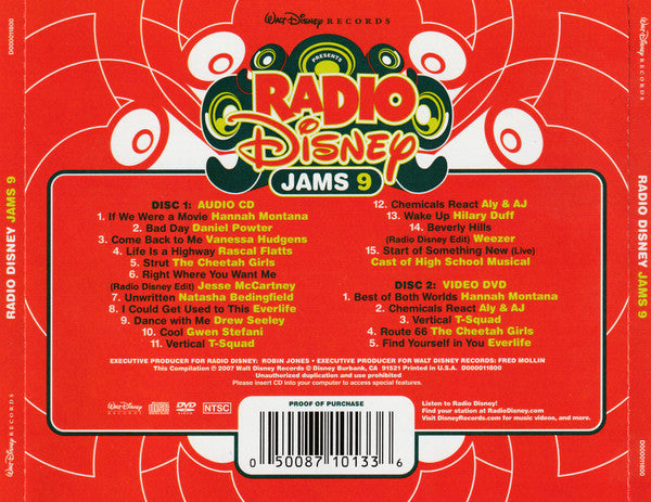 Various : Radio Disney Jams 9 (CD, Comp + DVD-V, NTSC)