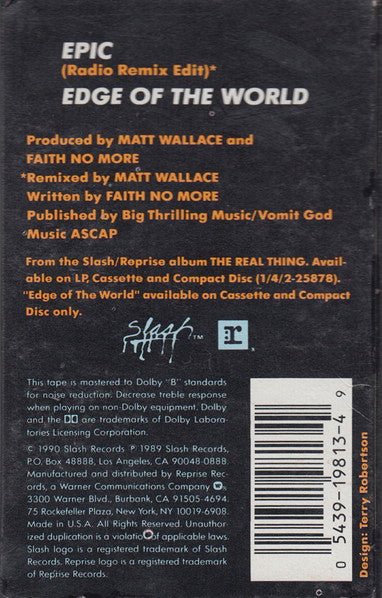 Faith No More : Epic (Cass, Single, AR,)