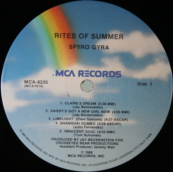 Spyro Gyra : Rites Of Summer (LP, Album, Pin)