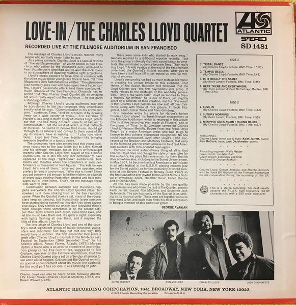The Charles Lloyd Quartet : Love-In (LP, Album)