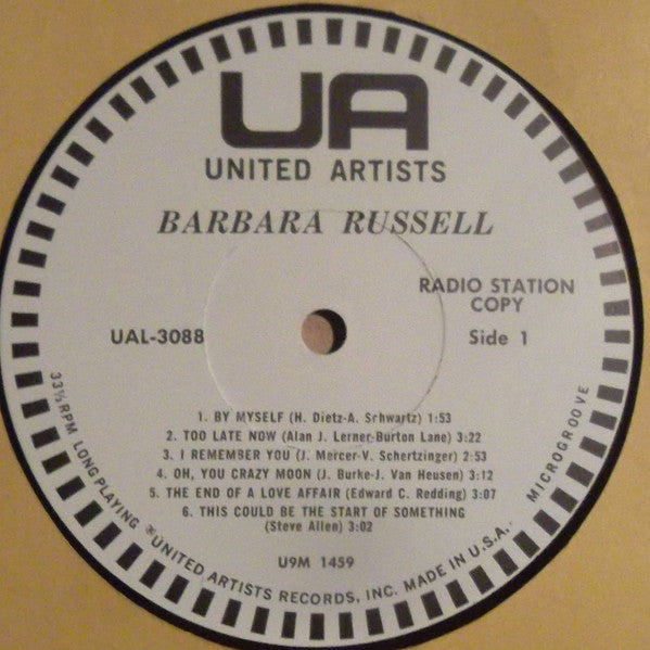 Barbara Russell : Swing With Me (LP, Album, Mono, Promo)