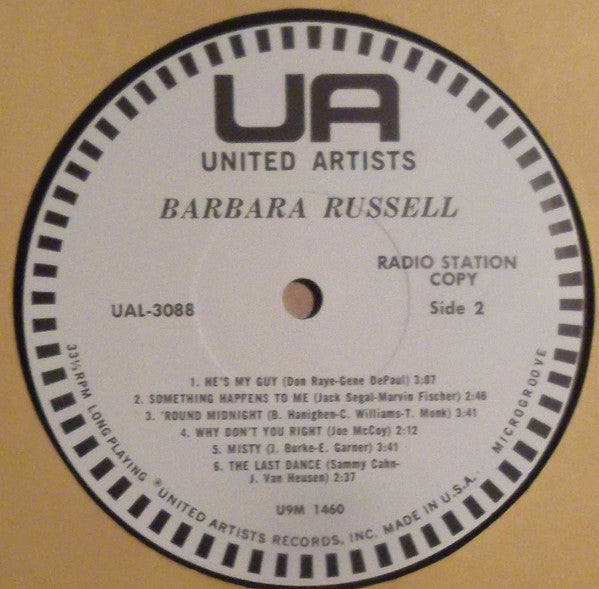 Barbara Russell : Swing With Me (LP, Album, Mono, Promo)