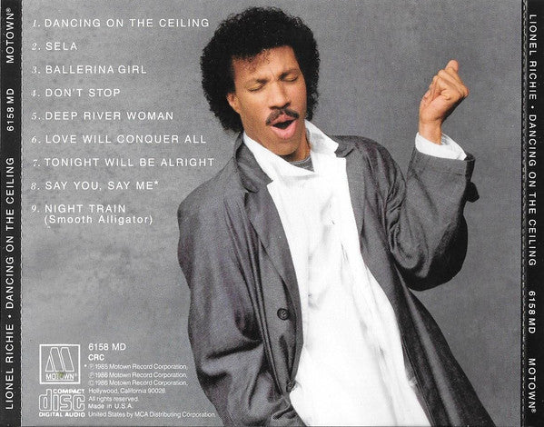 Lionel Richie : Dancing On The Ceiling (CD, Album, Club)