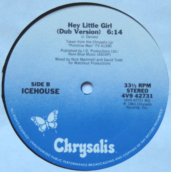 Icehouse : Hey Little Girl (12")