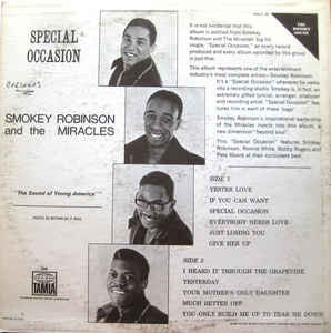 The Miracles : Special Occasion (LP, Album, Ter)
