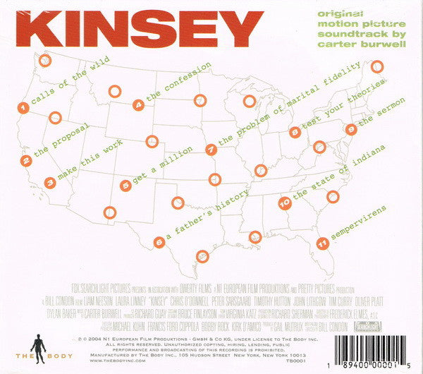 Carter Burwell : Kinsey (CD)