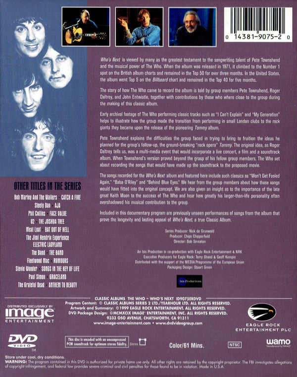 The Who : Who's Next (DVD-V, NTSC)