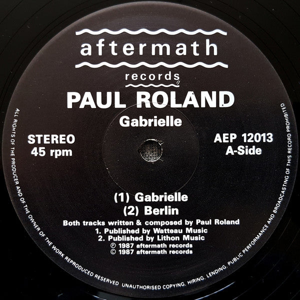 Paul Roland : Gabrielle (12", EP)