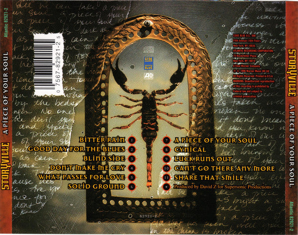 Storyville : A Piece Of Your Soul (CD, Album, RE)