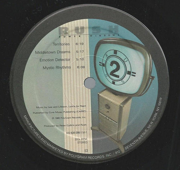 Rush : Power Windows (LP, Album, 53 )