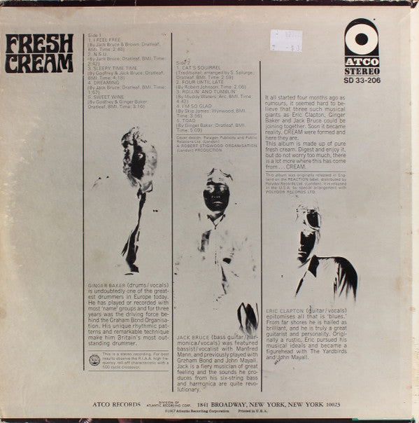 Cream (2) : Fresh Cream (LP, Album)