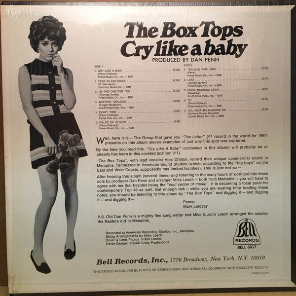 Box Tops : Cry Like A Baby (LP, Album, Bes)