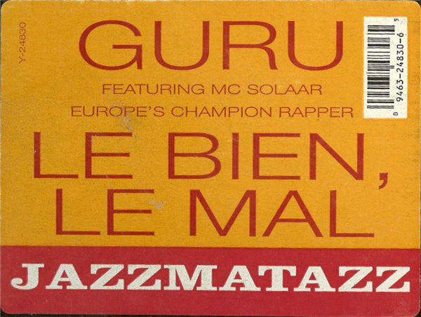 Guru Featuring MC Solaar : Le Bien, Le Mal (12")