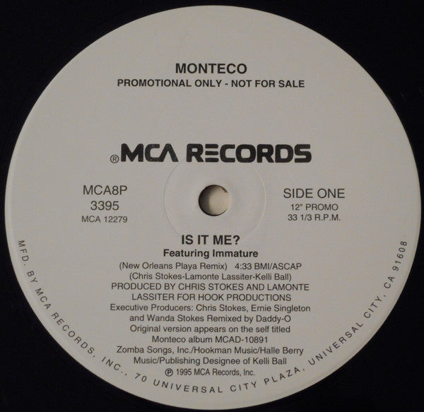 Monteco Featuring Immature : Is It Me? (12", Promo)