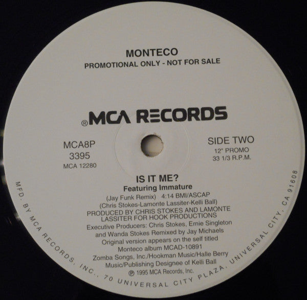 Monteco Featuring Immature : Is It Me? (12", Promo)