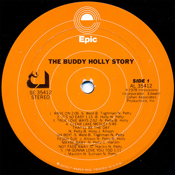 Gary Busey : The Buddy Holly Story (LP, Album, Gol)