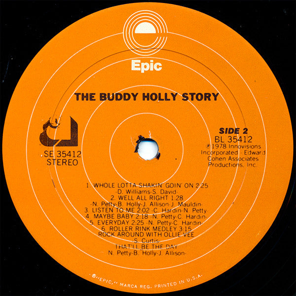Gary Busey : The Buddy Holly Story (LP, Album, Gol)