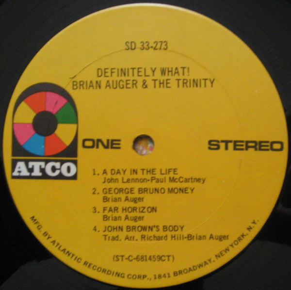 Brian Auger & The Trinity : Definitely What! (LP, Album, CT)