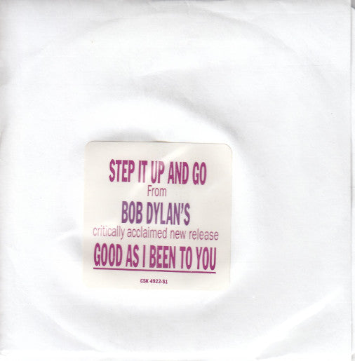 Bob Dylan : Step It Up And Go (CD, Single, Promo)