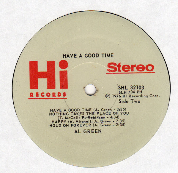 Al Green : Have A Good Time (LP, Album, PH )