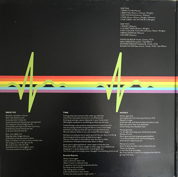 Pink Floyd : The Dark Side Of The Moon (LP, Album, RE, Gat)