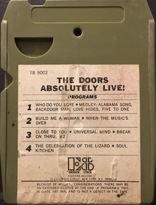 The Doors : Absolutely Live (8-Trk, Album)