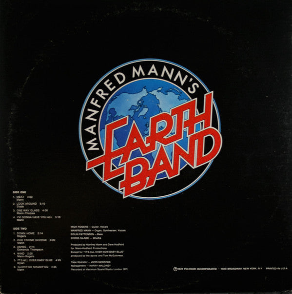 Manfred Mann's Earth Band : Glorified Magnified (LP, Album, Scr)