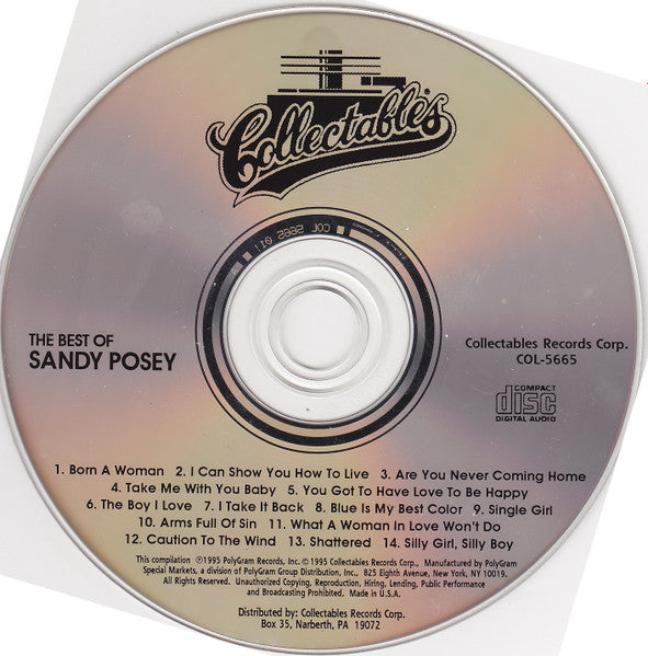 Sandy Posey : The Best Of Sandy Posey (CD, Comp)