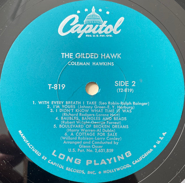 Coleman Hawkins : The Gilded Hawk (LP, Album, Mono)
