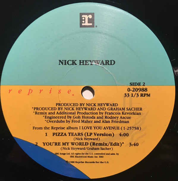 Nick Heyward : You're My World (12", Maxi)