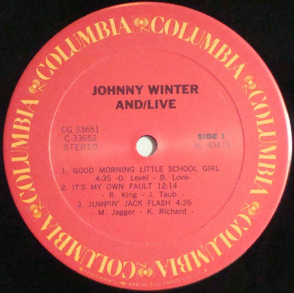 Johnny Winter And : And/Live (2xLP, Comp, Gat)