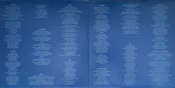 Joni Mitchell : Blue (LP, Album, M/Print, RE, JW )