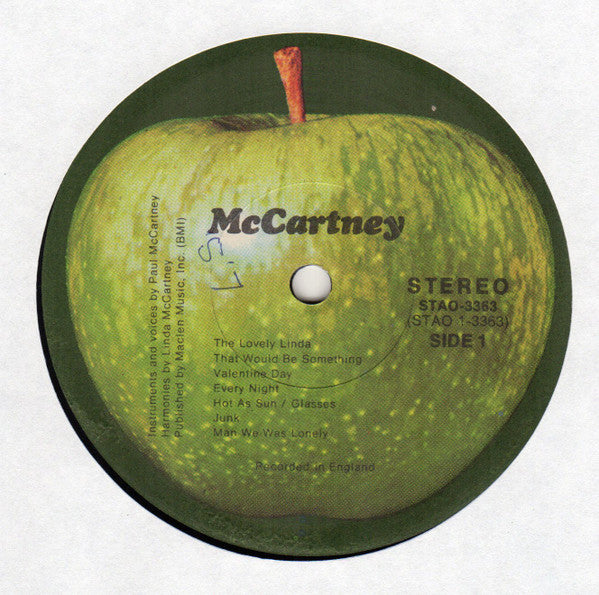 Paul McCartney : McCartney (LP, Album, RP, Jac)