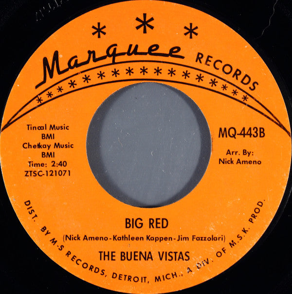 The Buena Vistas : Here Come Da Judge / Big Red (7", Single, Mono, Styrene, Ter)