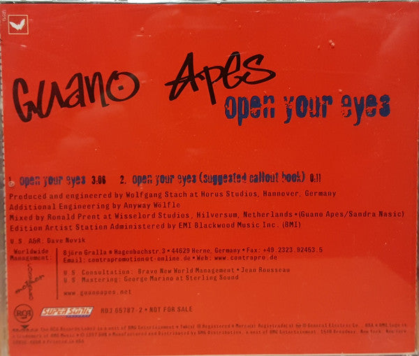 Guano Apes : Open Your Eyes (CD, Single, Promo)