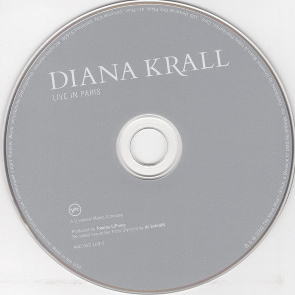 Diana Krall : Live In Paris (CD, Album, Club)